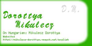 dorottya mikulecz business card